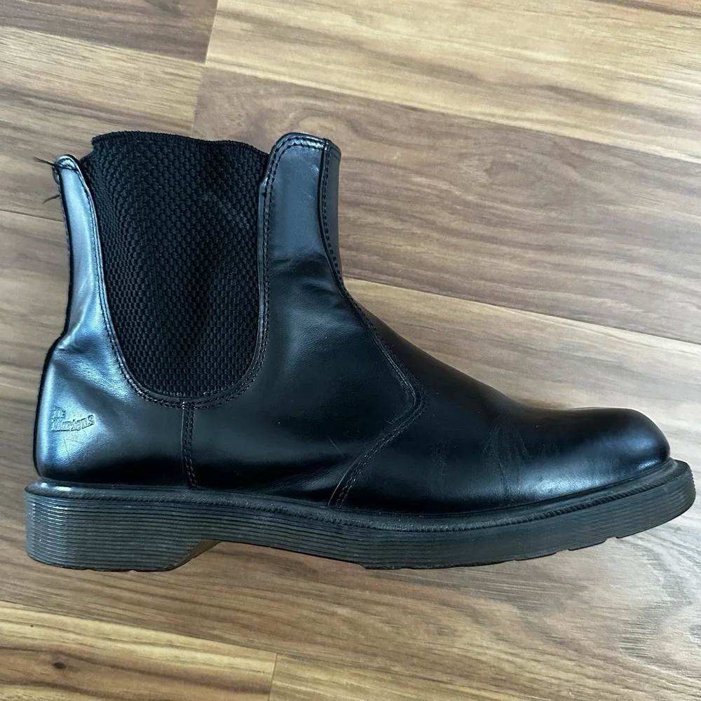 Vintage 90s Dr. Martens Chelsea Boots Mens 8 Black Leather 2976 Made England